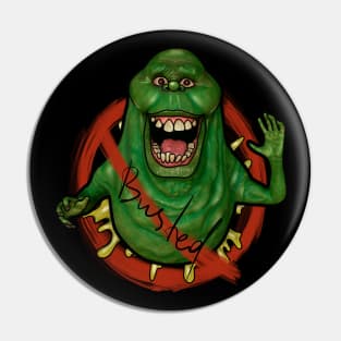 Ghostbusters Slimer Busted Pin