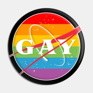 NASA/GAY Rainbow Logo Tribute/Parody Design Pin