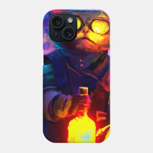 Futuristic Cat is a SciFi Mixologist Phone Case