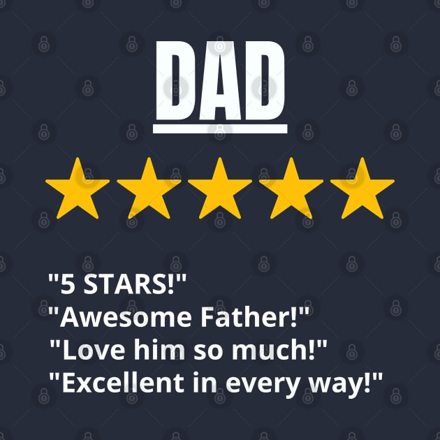 Dad gift 5 star by Bless It All Tees