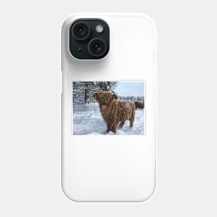 Scottish Highland Cattle Calf 1886 Phone Case