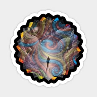 Human in psychedelic universe Magnet