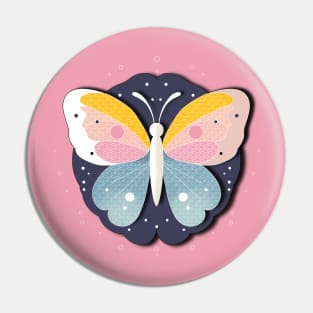 Vibrant butterfly with artistic patterns Pin