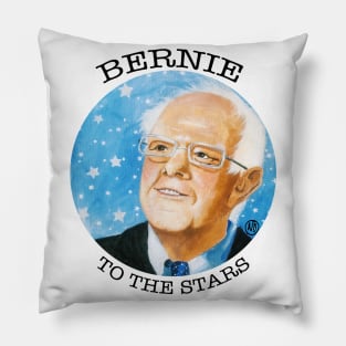 Bernie To The Stars -black design Pillow