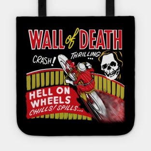 Motorcycle wall of death hell on wheels Tote