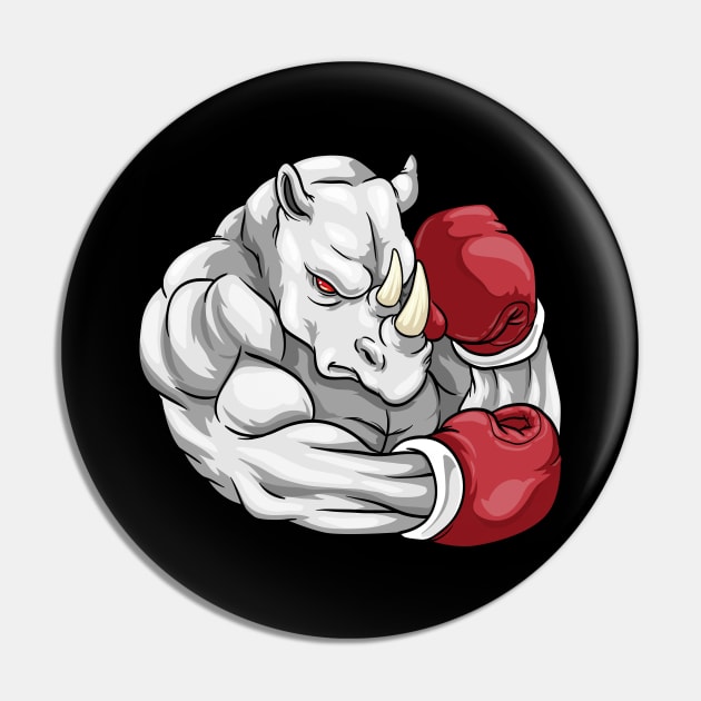 Rhino as boxer with boxing gloves Pin by Markus Schnabel