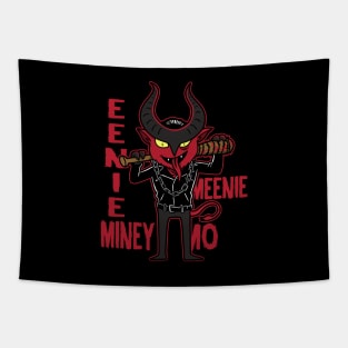 Scary Zombie Killer Krampus Christmas Meme Tapestry