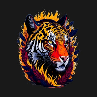 Flaming Tigre T-Shirt