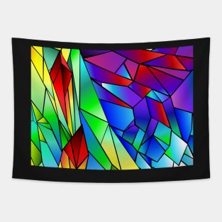 Rainbow polygonal background Tapestry