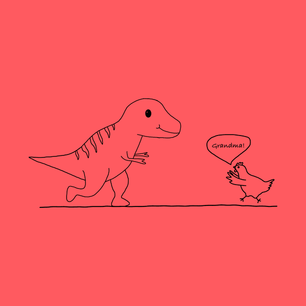 T-Rex evolution into chicken (Grandma) by Earl Grey