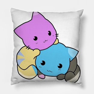 cute cats hug Pillow