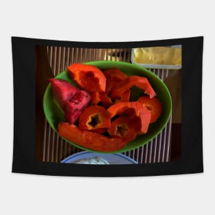 sliced papaya Tapestry