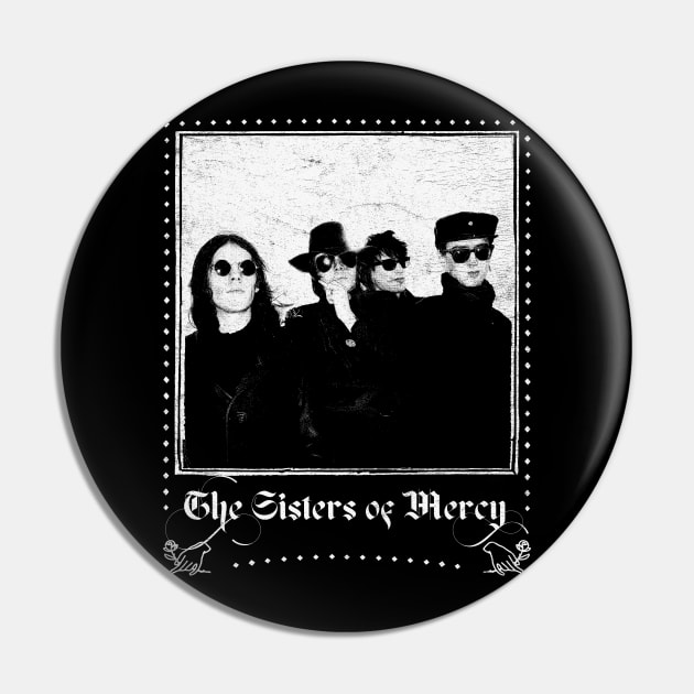 The Sisters Of Mercy /  Gothic Fan Art Design Pin by DankFutura