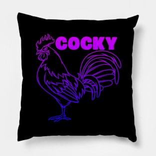 cocky rooster Pillow