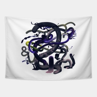 Alien flora Purple Tapestry