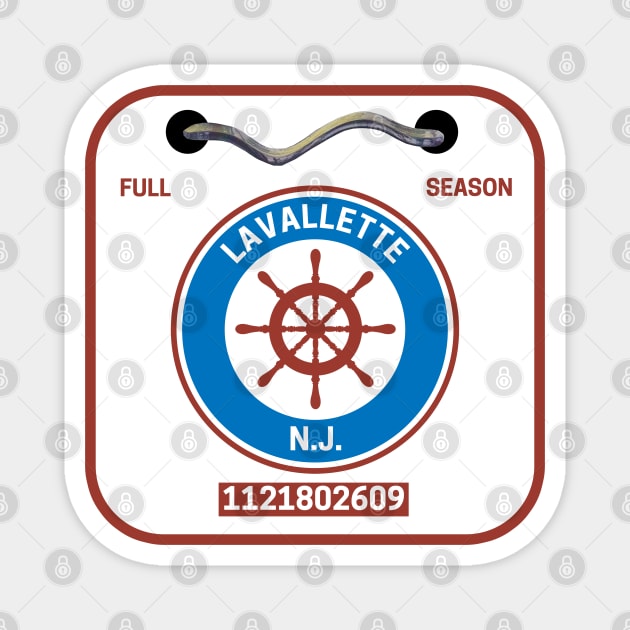 Lavallette New Jersey Beach Badge Magnet by fearcity