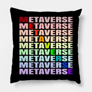 Metaverse Rainbow Pillow