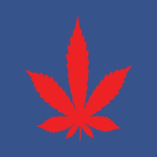 Red marijuana leaf T-Shirt