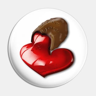 Chocolate - I Love You Pin