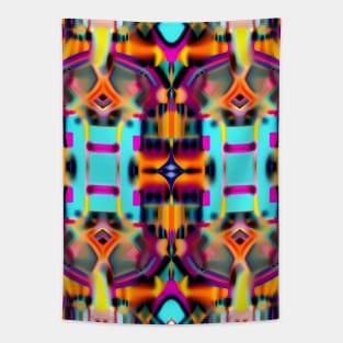 Funky Kaleidoscope Design Tapestry