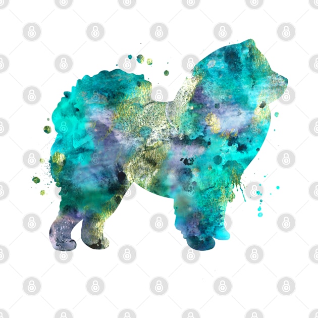 Chow Chow Dog Watercolor Painting 2 by Miao Miao Design