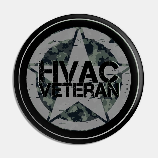 Hvac Veteran Tech Grey Camo Pin by The Hvac Gang