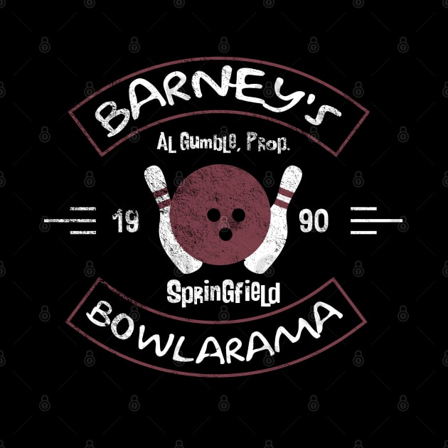 Barney's Bowlarama with Pin Pals on Back by hauntedjack