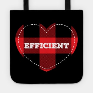 Buffalo Plaid Lumberjack Efficient Love Heart Tote