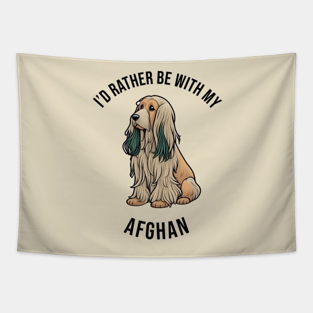 I'd rather be with my Afghan Tapestry by pxdg