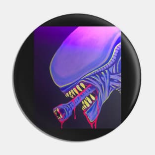 Neon alien Pin