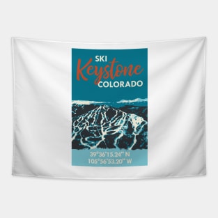 Keystone Mountain Vintage Ski Poster Tapestry