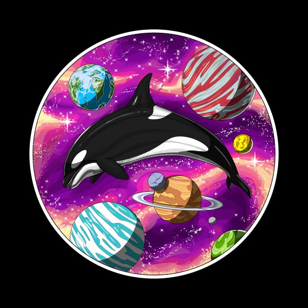 Psychedelic Orca Whale by underheaven