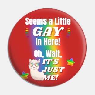 Seems a Little Gay, It's Just Me! Pin