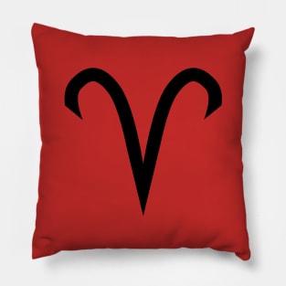 Aries Horoscope Astrology Zodiac Black Pillow