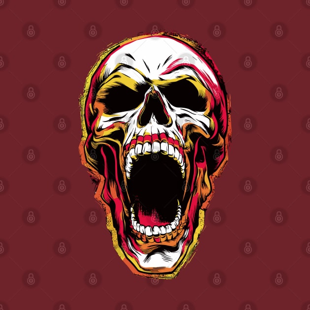 Evil Screaming Skull Design by TF Brands