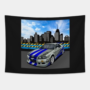 Paul walker's Skyline GTR Tapestry