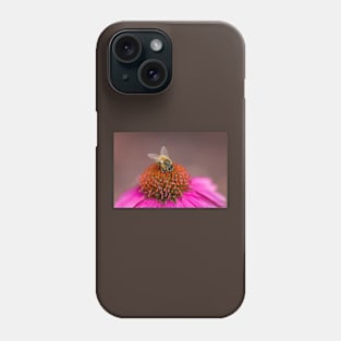 Bee on Wild Berry Coneflower Phone Case