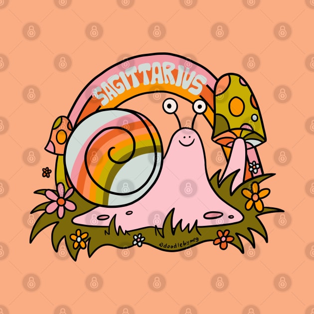 Sagittarius Snail by Doodle by Meg