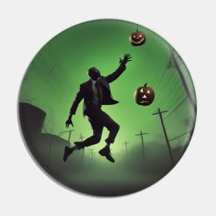 Michael Jordan Highest Jumps catch halloween pumpkins Pin