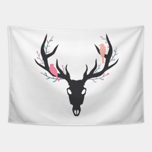 Whimsy Stag Skull Tapestry