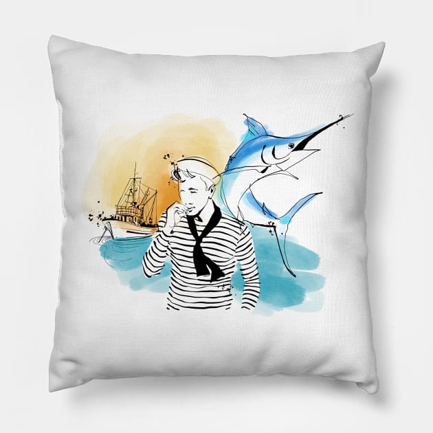 Fisherman Pillow by gordotaub2