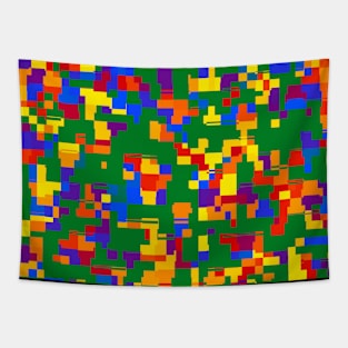 Gay Pride Irregular Pixel Pattern Tapestry