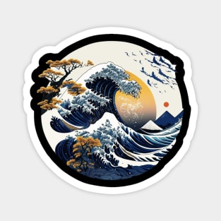 Japanese Art Style Great Wave off Kanagawa Magnet