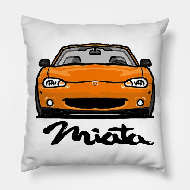 MX5 Miata NB Evo Gold Low Pillow by Woreth