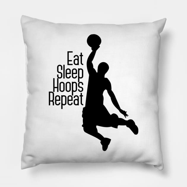 Eat Sleep Hoops Repeat Pillow by nextneveldesign