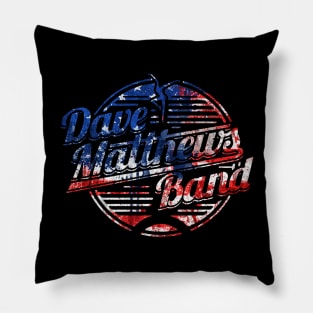 #DMBLOGO Dave Matthews Band American flag Pillow