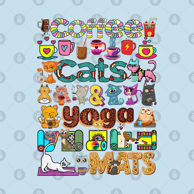 Coffee Cats & Yoga Mats by ShiftAltParadigm