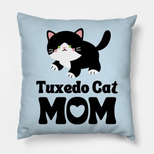 Tuxedo Cat Mom Pillow