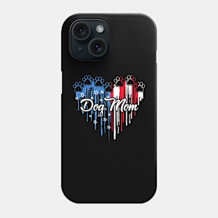 T Shirt Dog Mom US Flag Personalized Gift Phone Case