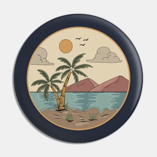 Tropical summer beach ocean sunset Pin